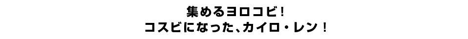 集めるヨロコビ！コスビになった、カイロ・レン！