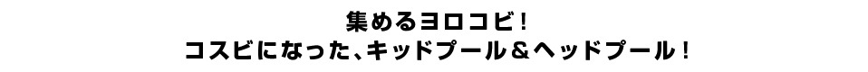 集めるヨロコビ！コスビになった、キッドプール＆ヘッドプール！