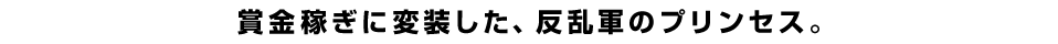 賞金稼ぎに変装した、反乱軍のプリンセス。